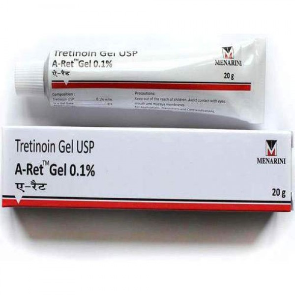 A tube and a box of Tretinoin 0.10 Percent Gel - 20gm 