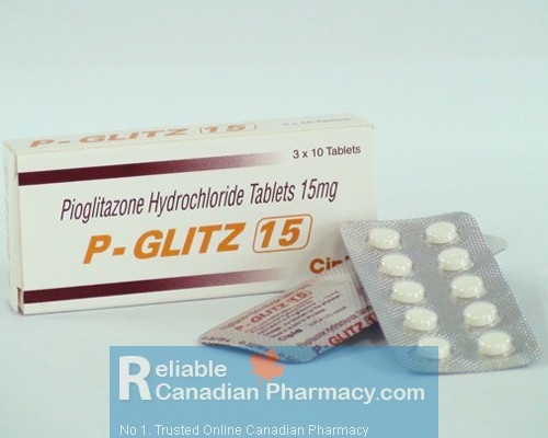 Box pack and blisters of generic Pioglitazone 15mg Tablets