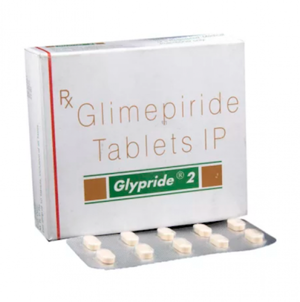 Box and Blisters of generic Glimepiride 2mg tablets