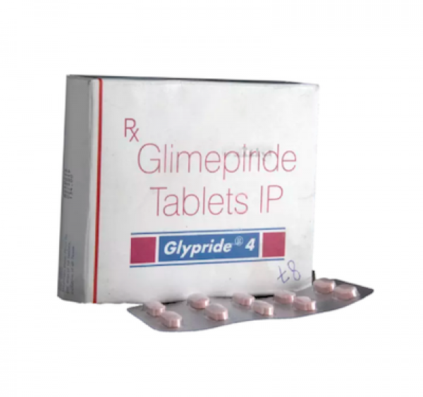 Box and Blisters of generic Glimepiride 4mg tablets
