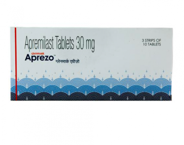 A box of Apremilast 30mg Pill