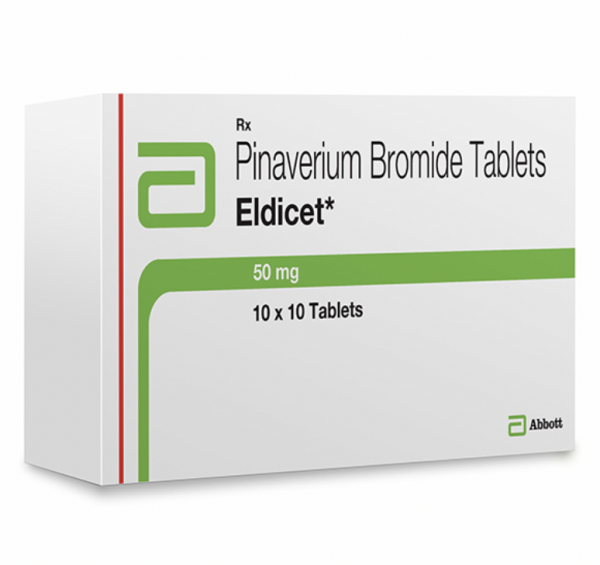 A box of Pinaverium Bromide (50mg) Tablet