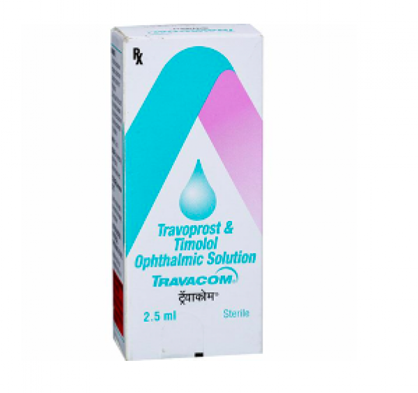 A bottle of Timolol (5mg) + Travoprost (40mcg) 2.5ml