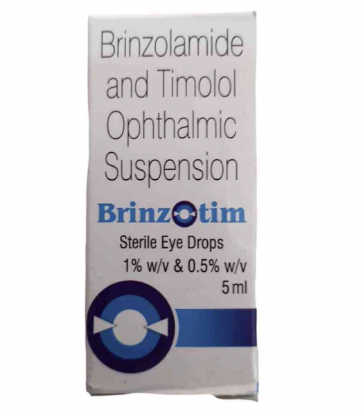 A box of Brinzolamide (1% w/v) + Timolol (0.5% w/v)