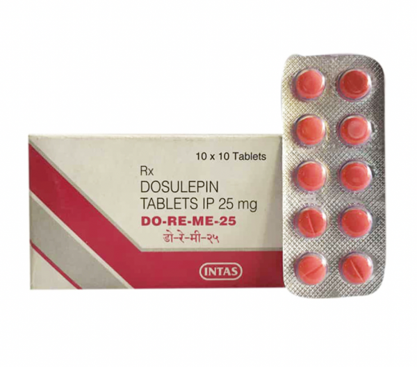 A box of of Dosulepin 25mg Tablet. 