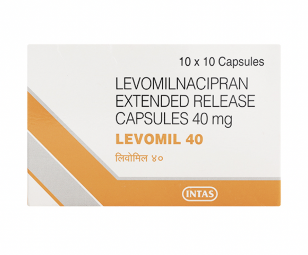 A box of Levomilnacipran (40mg) Capsule
