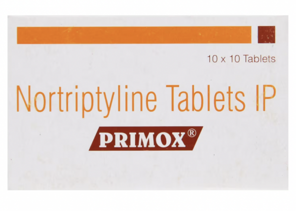 A box of Nortriptyline (25mg) Tablet