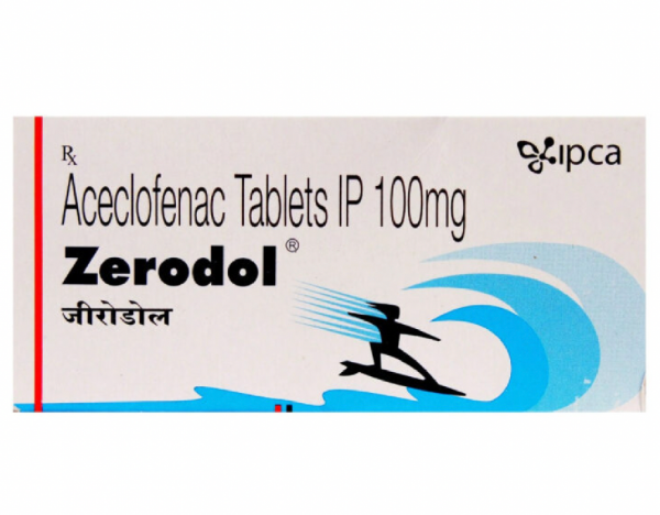 A box of Aceclofenac (100mg) Tablet. 