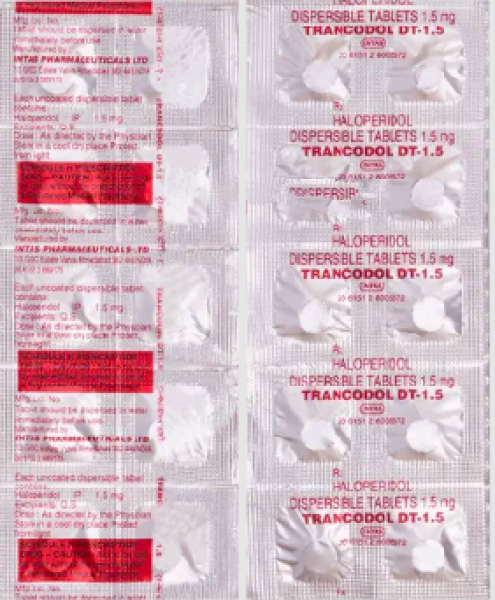 A strip of Haloperidol (1.5mg) Tablet