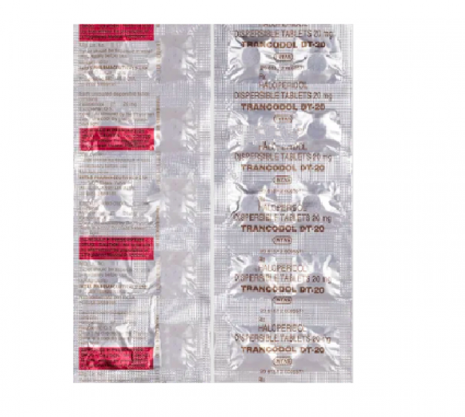 A strip of Haloperidol (20mg) Tablet