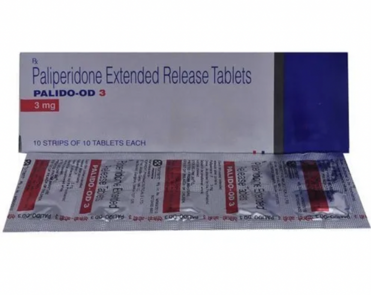 A box and strip of Paliperidone (3mg) Tablet