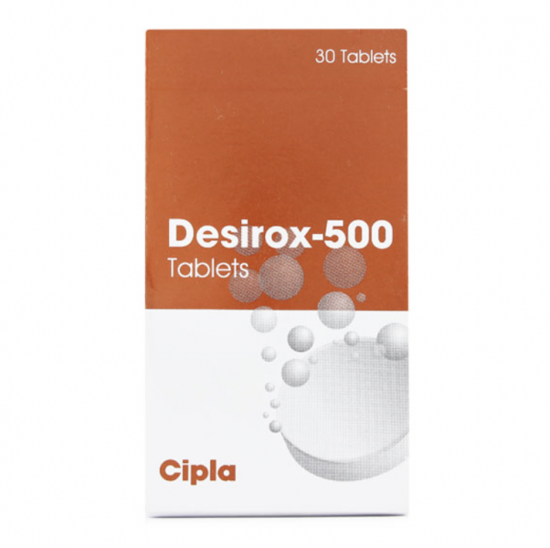 A box of Deferasirox (500mg) Tablet
