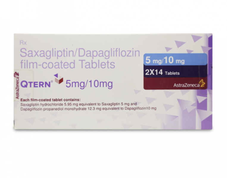 A box of Saxagliptin (5mg) + Dapagliflozin (10mg) Tablet