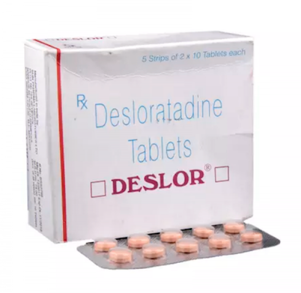 Box and Blister strips of generic Desloratadine 5 mg Tablets