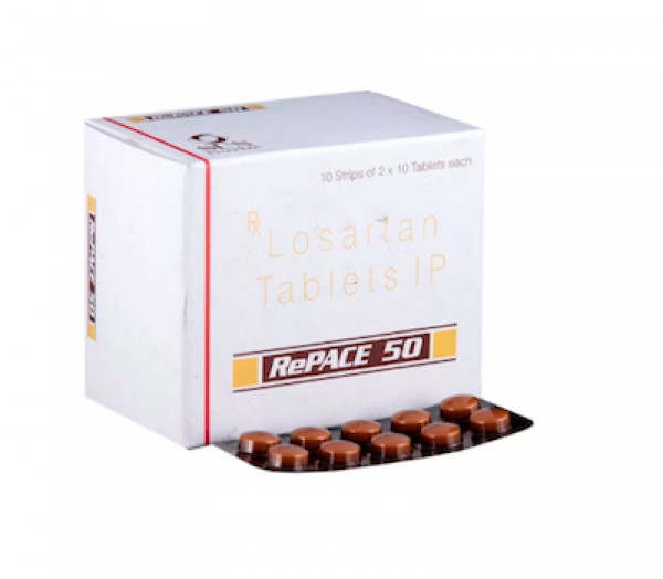 Box and blister strip of generic Losartan Potassium 50mg tablets