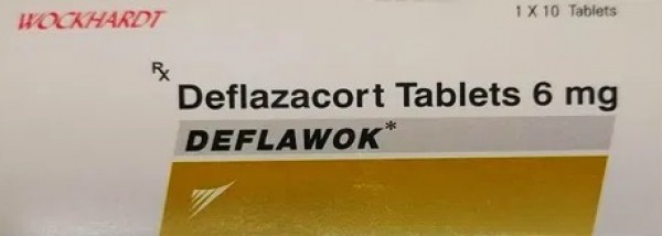 A blister strip and a box of generic Deflazacort 6mg Pills