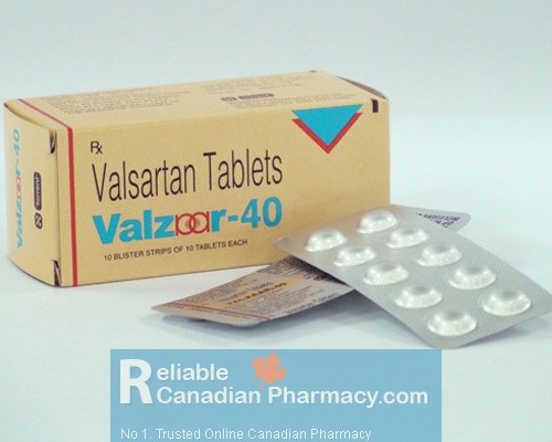 Box pack and a blister strip of generic Diovan 40mg Tablets - Valsartan