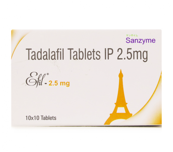 A box of Tadalafil 2.5mg Tablets