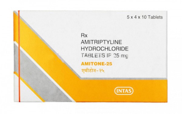 A box of Amitriptyline 25mg Pills