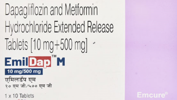 A box of Dapagliflozin (10mg) + Metformin (500mg) Pill