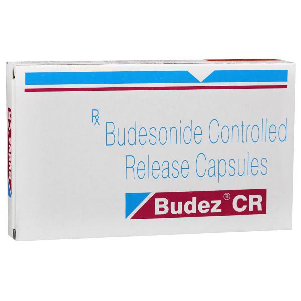 A box of Budesonide 3mg Capsules