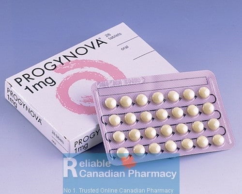 A box and a strip of generic Trisequens 1mg tablet  - estradiol oral 