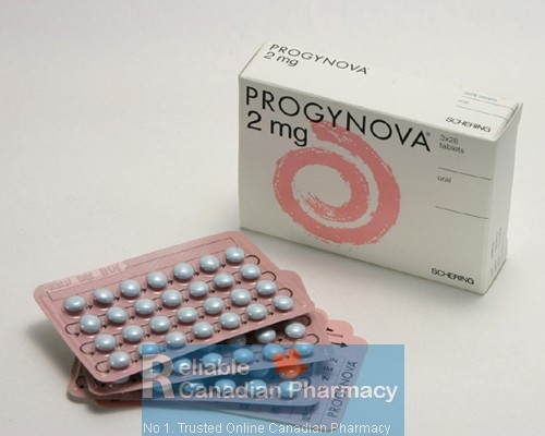 A box and a strip of generic Kliogest 2mg tablet - estradiol oral 