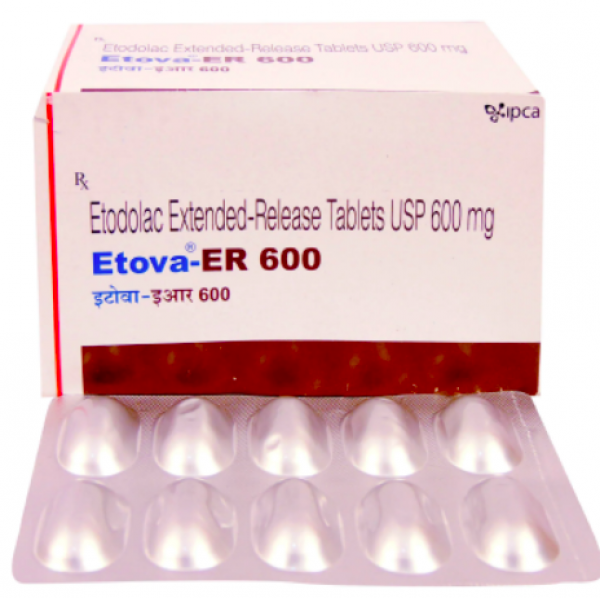 A box and a strip of Etodolac SR Generic 600mg Pill
