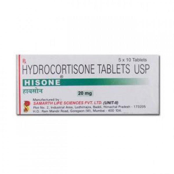 A box of Hydrocortisone 20mg Pills