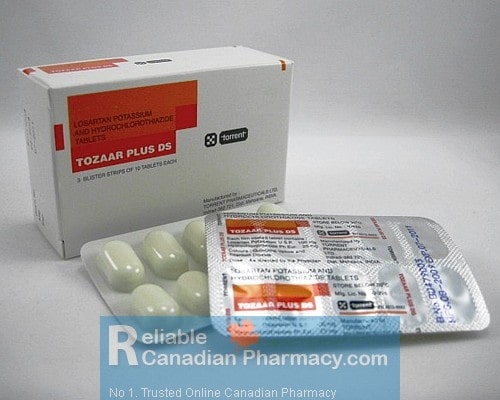 Box and blister strips of generic Hyzaar 50/12.5mg Tablets - Losartan Potassium / Hydrochlorothiazide