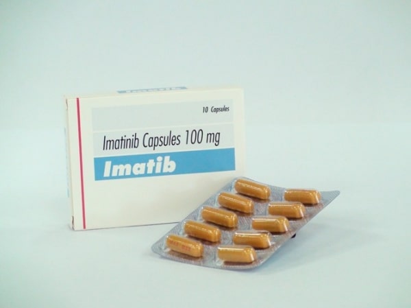 A box pack and a blister of Gleevec 100mg Tablets - Imatinib Mesylate