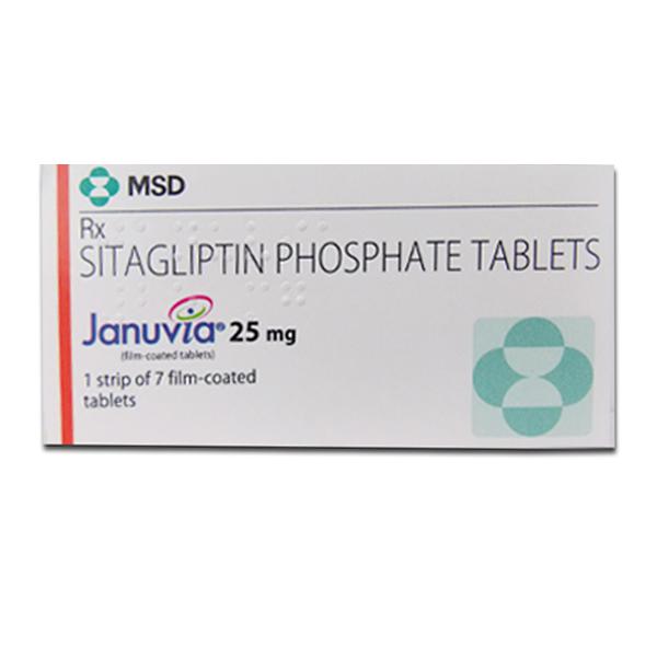 Box and blister of generic Sitagliptin 25 mg Tablets