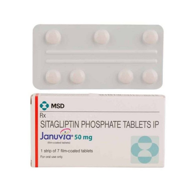 Box and blister of generic Sitagliptin 50 mg Tablets