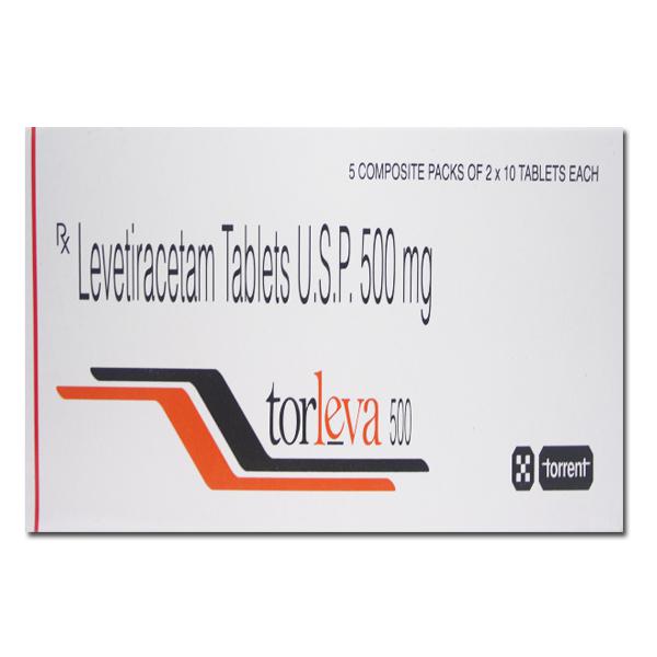 Box of generic Levetiracetam 500mg tablet