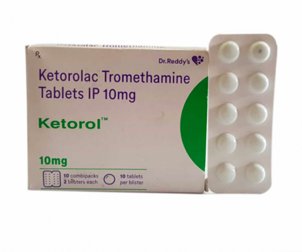 A box and a strip of Ketorolac 10mg Pill