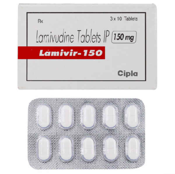 A box and a strip of Lamivudine 150mg Pills