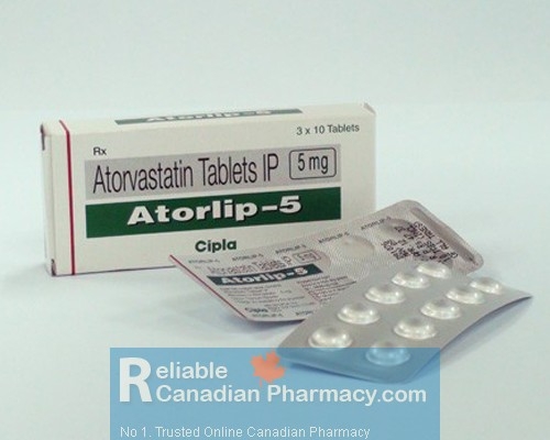 Box and a strip of generic Lipitor 5mg Tablets - Atorvastatin Calcium