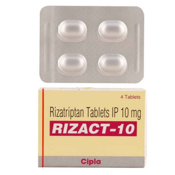 Blister strips and box of generic rizatriptan 10mg