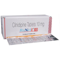 A box and a strip of Cilnidipine (10mg) Tablets