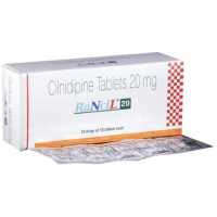 A box and a strip of Cilnidipine (20mg) Tablets