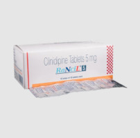 A box and a strip of Cilnidipine (5mg) Tablets
