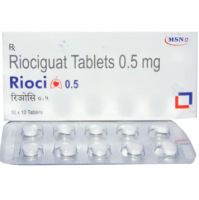 A pack and a strip of Riociguat (0.5mg) Tablets