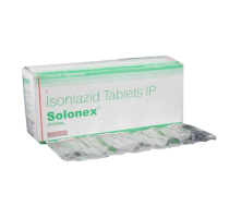 A box and a strip of generic Isoniazid (300mg) Tablets