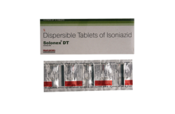 A pack and a strip of generic Isoniazid 100mg Tablets