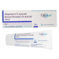 A tube and a pack of Epiduo Gel