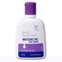 A bottle of Benzoyl Peroxide (5%) Gel Wash