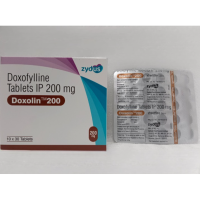A pack and a strip of Doxofylline Tablets