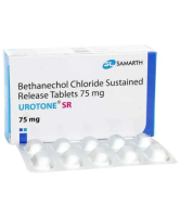 A box and a strip of Bethanechol Generic 75mg Tablet