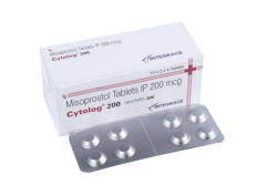 A box and strips of Generic Cytotec (200mcg) Tablet