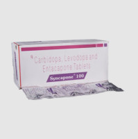 A box and a strip of Generic Stalevo 100  Tablets